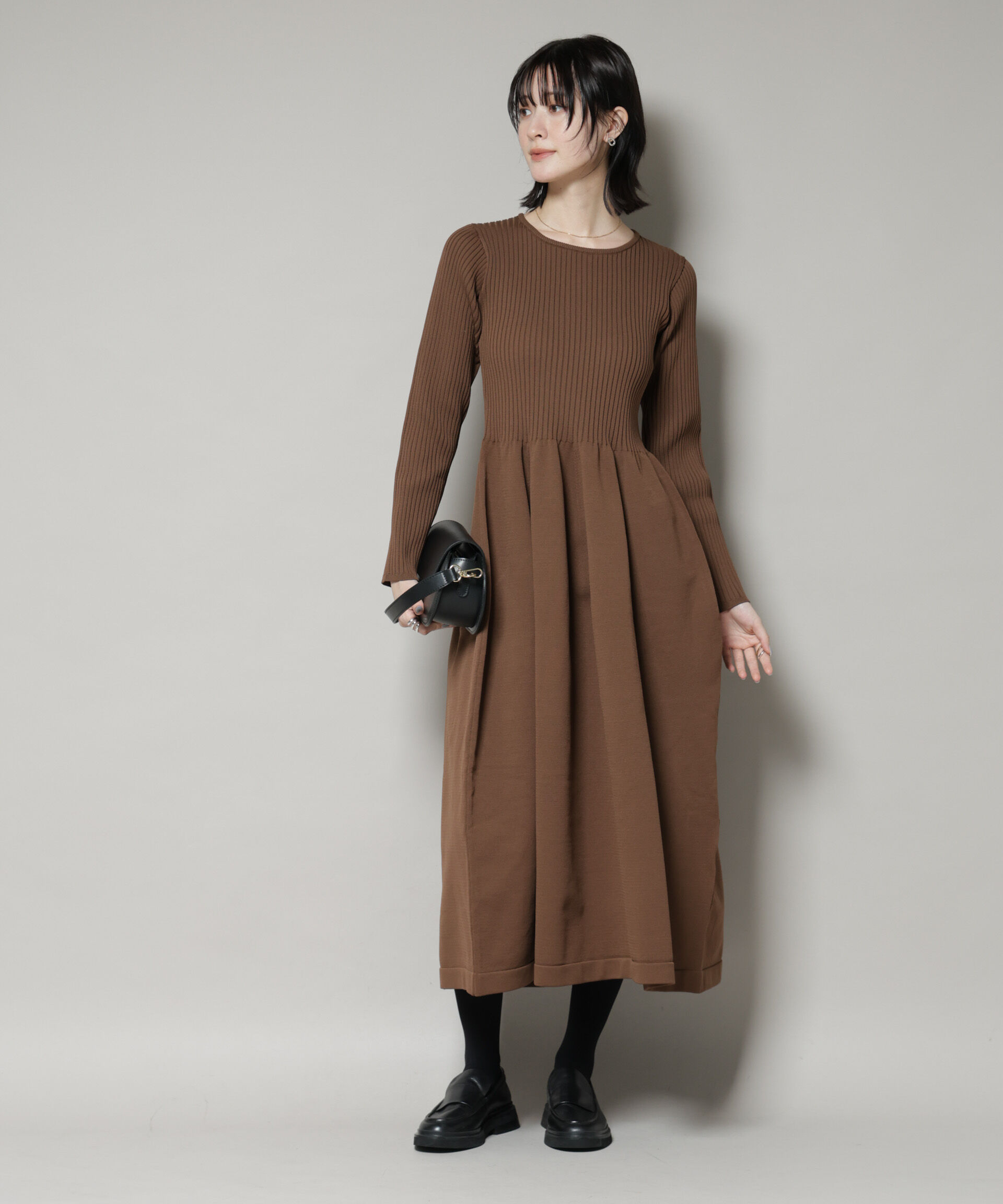nano･universe「フォルムスカートニットワンピース」|ワンピース|