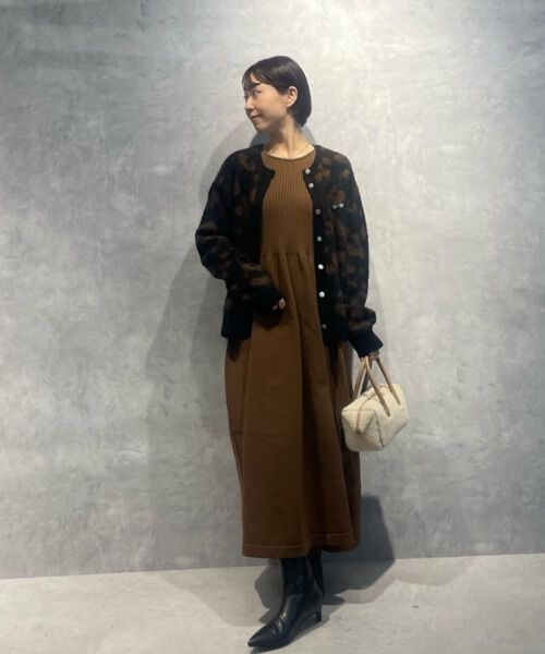 nano･universe「フォルムスカートニットワンピース」|ワンピース|