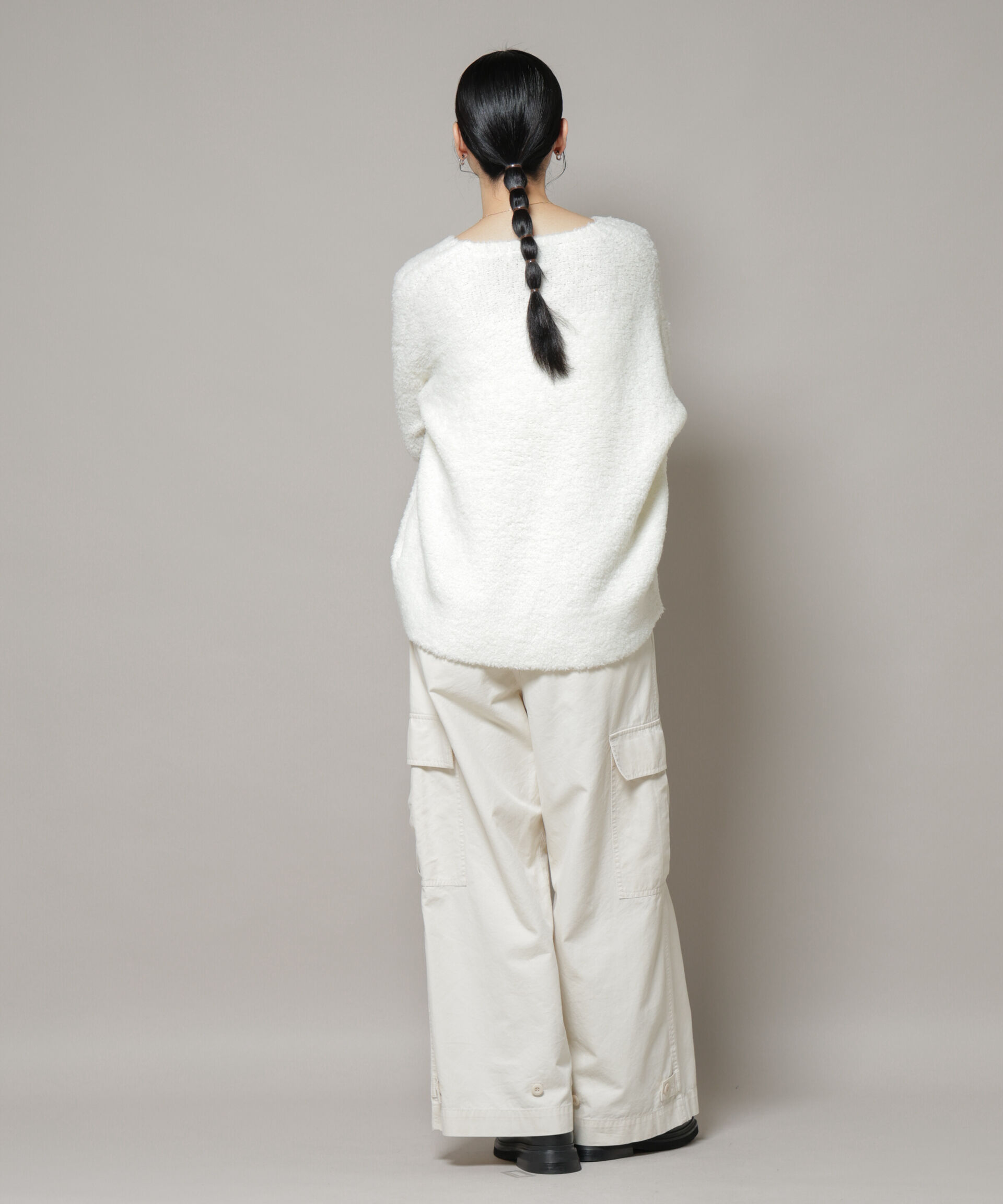 nano･universe「ウールフェザーVネックニットプルオーバー」|ニット・セーター|