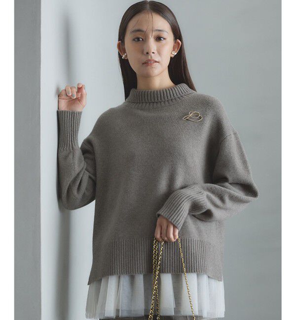 組曲「ウールカシミヤミックス ロールネック ニット」|ニット・セーター|