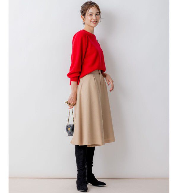 組曲「【8色展開・前後着用可】ウールカシミヤミックス パフスリーブ ニット」|ニット・セーター|