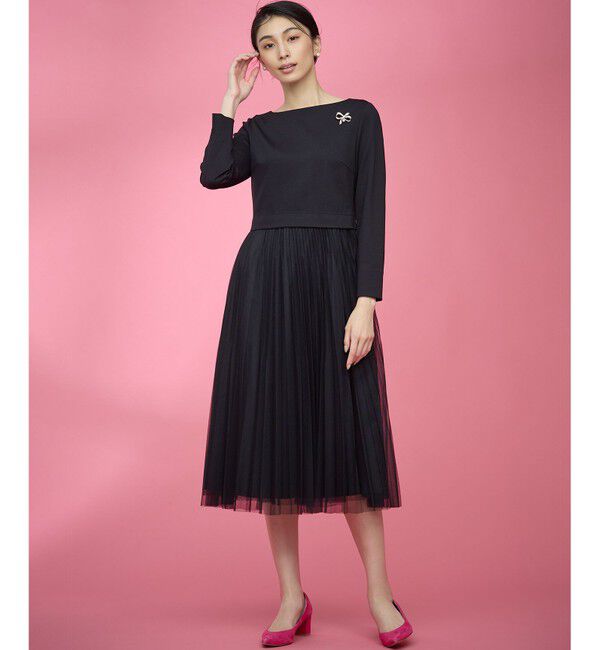 組曲「【WEB限定・KUMIKYOKU NAVY】ジャージーコンビ ギャザーチュール ワンピース」|ワンピース|