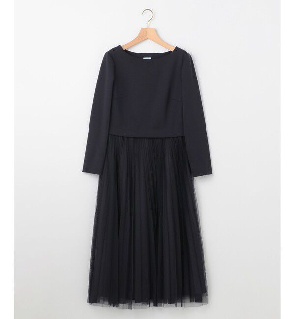 組曲「【WEB限定・KUMIKYOKU NAVY】ジャージーコンビ ギャザーチュール ワンピース」|ワンピース|