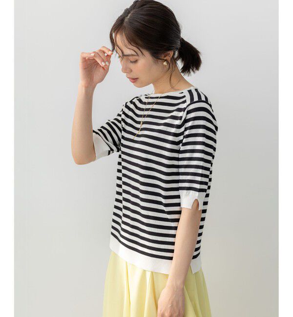 組曲「5分袖ニットＴシャツ」|ニット・セーター|