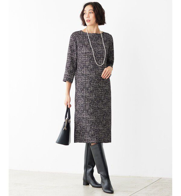 自由区「プリントジャガードストレッチ  ワンピース」|ワンピース|