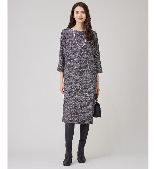 自由区「プリントジャガードストレッチ  ワンピース」|ワンピース|