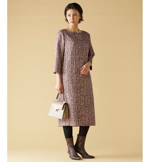 自由区「プリントジャガードストレッチ  ワンピース」|ワンピース|