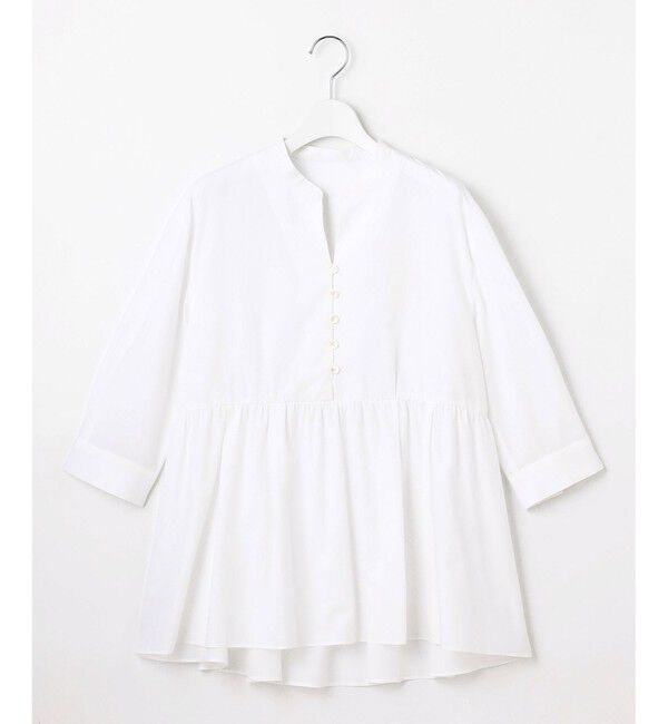 自由区「シアーソフトシャンブレーペプラム ブラウス」|シャツ・ブラウス|