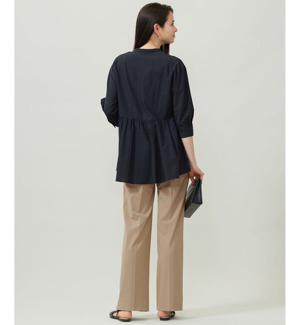 自由区「シアーソフトシャンブレーペプラム ブラウス」|シャツ・ブラウス|