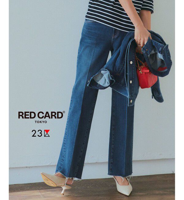 23区「【RED CARD TOKYO&times;23区】デニム フレアパンツ」|デニム|ミッドブルー