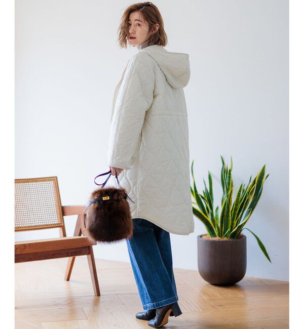 23区「【洗える/撥水加工】中綿 ロング パディング アウター」|ダウン|