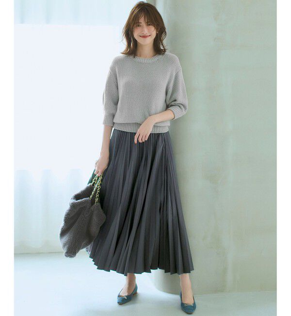 23区「【見上愛さん着用/CanCam11月号掲載】パウダリータイプライター プリーツ スカート」|スカート|
