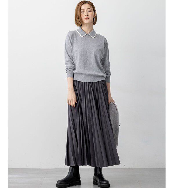 23区「【見上愛さん着用/CanCam11月号掲載】パウダリータイプライター プリーツ スカート」|スカート|