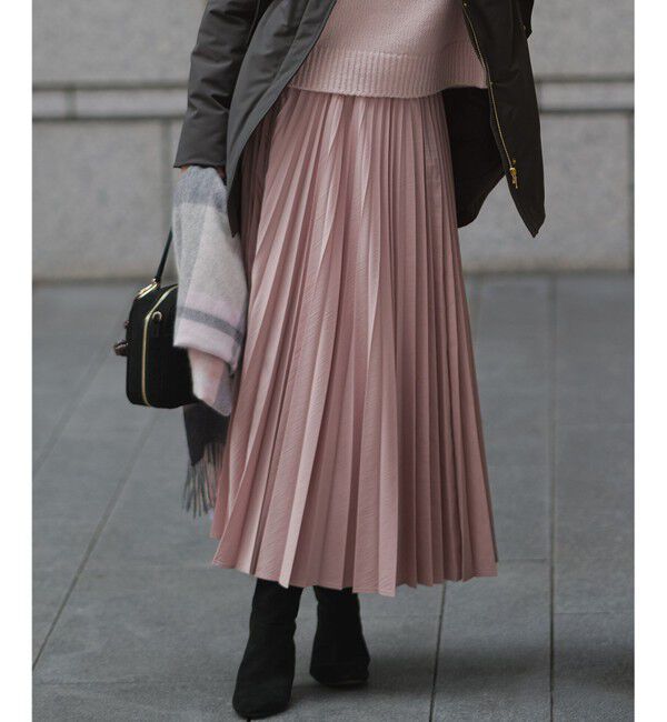 23区「【見上愛さん着用/CanCam11月号掲載】パウダリータイプライター プリーツ スカート」|スカート|ピンク系