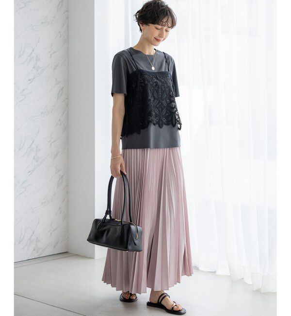 23区「【見上愛さん着用/CanCam11月号掲載】パウダリータイプライター プリーツ スカート」|スカート|