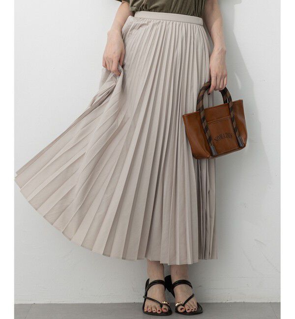 23区「【見上愛さん着用/CanCam11月号掲載】パウダリータイプライター プリーツ スカート」|スカート|ベージュ系