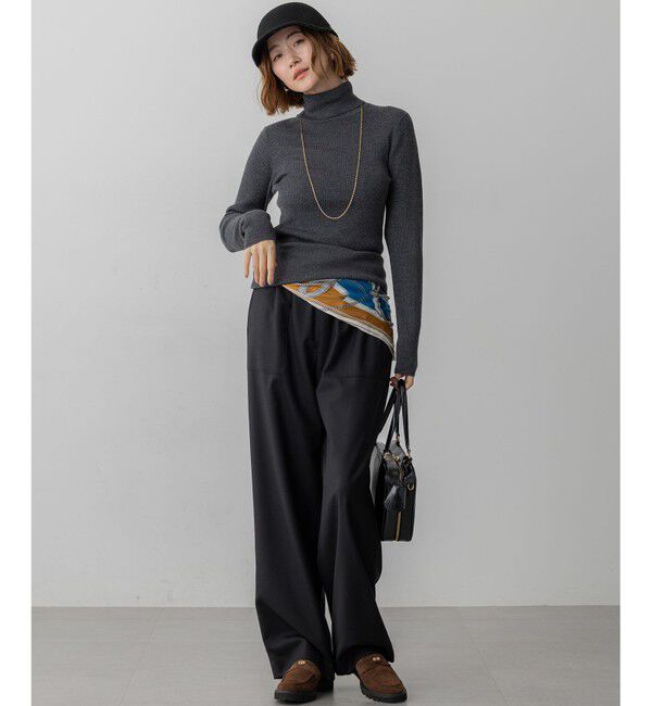 23区「【滝沢眞規子さん着用/WEB限定カラーあり】ウーステッドウール リブタートル ニット」|ニット・セーター|