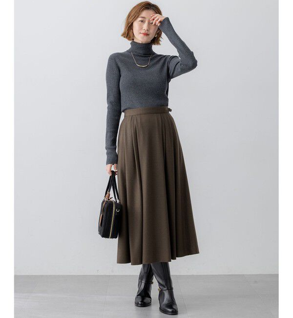 23区「【滝沢眞規子さん着用/WEB限定カラーあり】ウーステッドウール リブタートル ニット」|ニット・セーター|