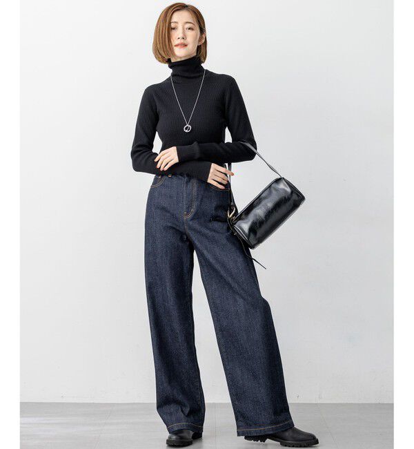 23区「【滝沢眞規子さん着用/WEB限定カラーあり】ウーステッドウール リブタートル ニット」|ニット・セーター|