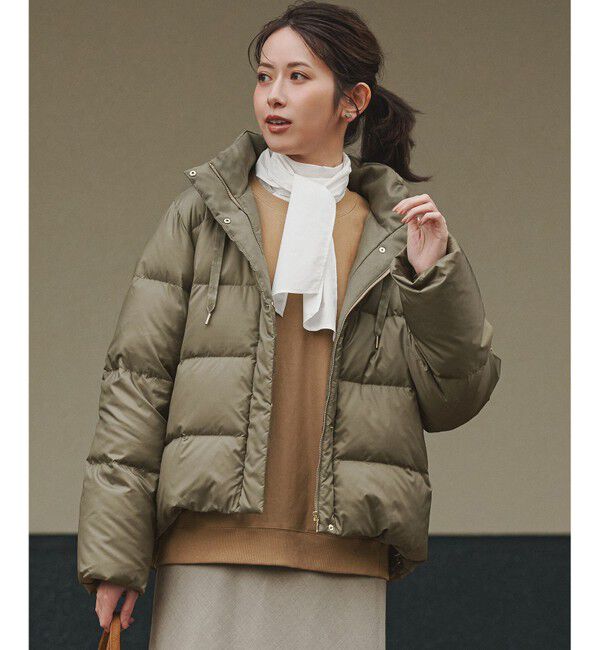 23区「【滝沢眞規子さん着用/VERY掲載】シレータフタ コンパクト ダウンコート」|ダウン|カーキ系