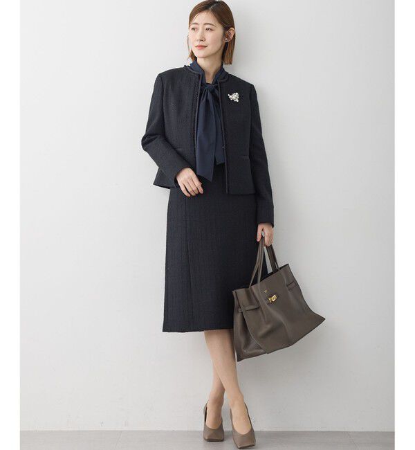 23区「【セットアップ対応】ライトシャインツイード ノーカラージャケット」|ノーカラージャケット|