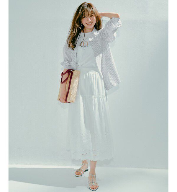 any SiS「【接触冷感・UVケア】冷感ロゴ Tシャツ」|Tシャツ・カットソー|