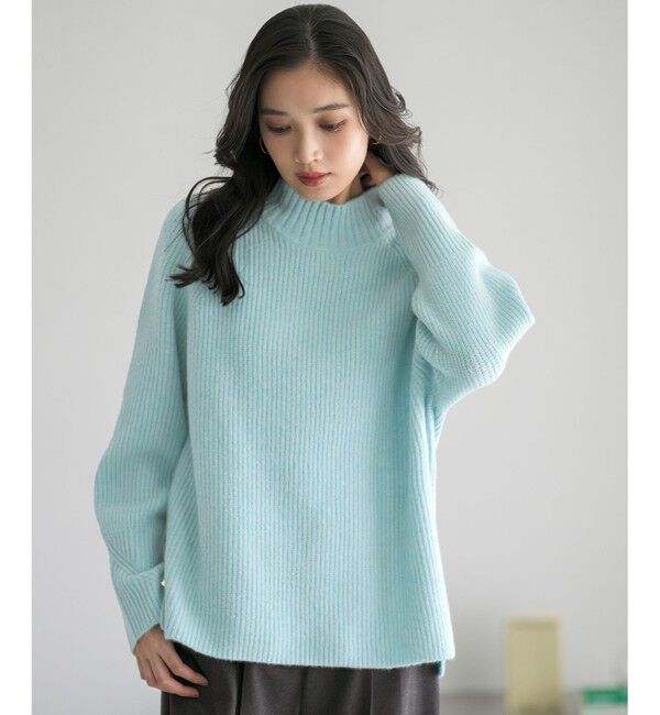 ANY SIS「ハイネックAir ニット」|ニット・セーター|ライトブルー
