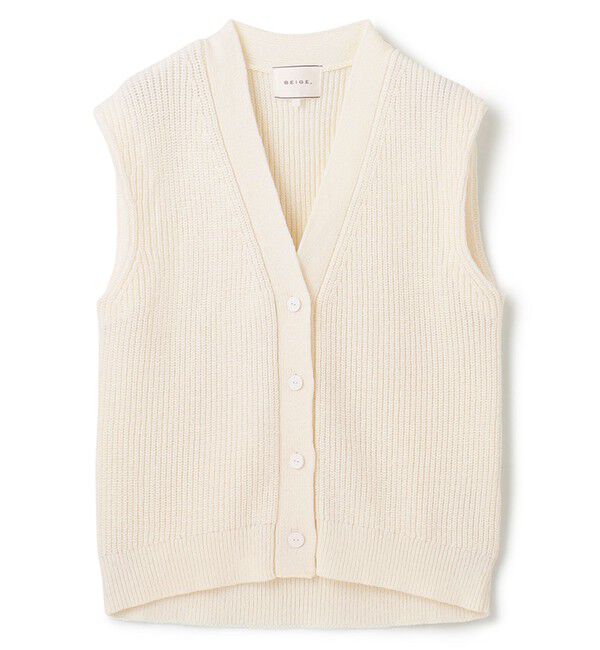 BEIGE,「COME / ジレカーディガン」|カーディガン|