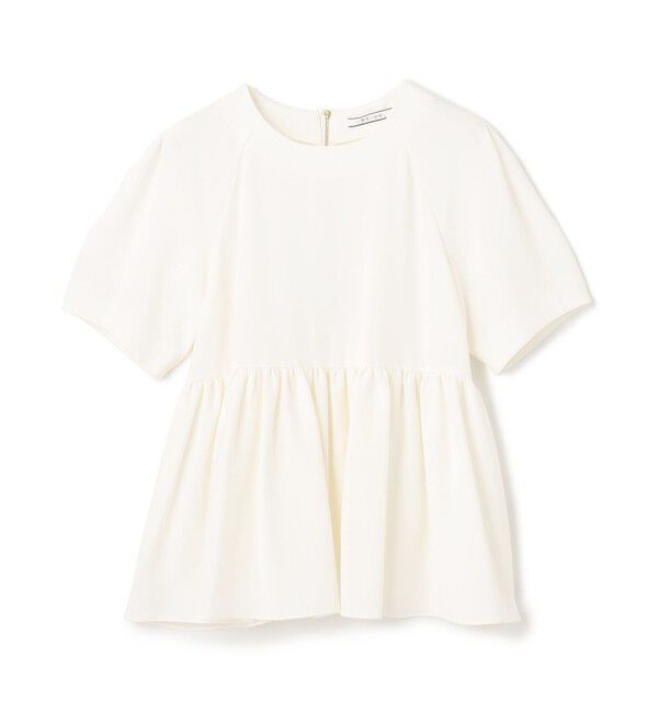 BEIGE,「【洗える】ACHILLEA / ペプラムバックファスナーブラウス」|シャツ・ブラウス|White