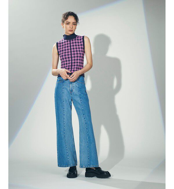 Diagram「チェックショートニットトップ」|ニット・セーター|