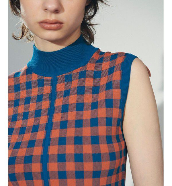 Diagram「チェックショートニットトップ」|ニット・セーター|