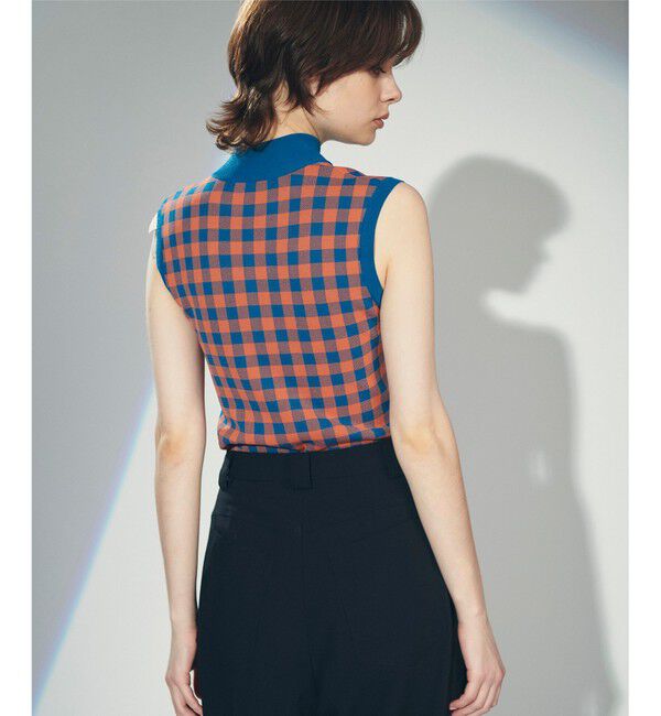 Diagram「チェックショートニットトップ」|ニット・セーター|