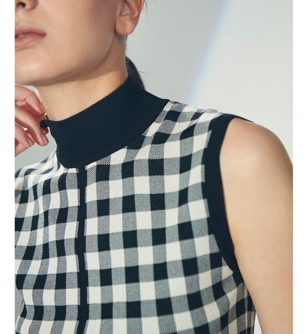 Diagram「チェックショートニットトップ」|ニット・セーター|