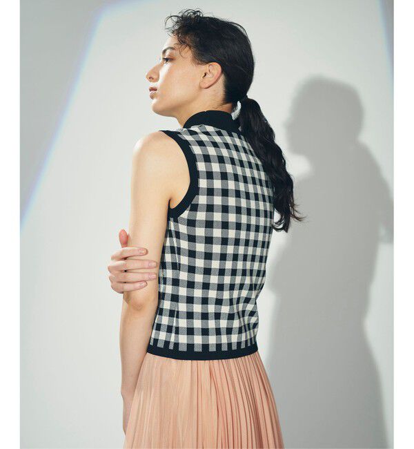 Diagram「チェックショートニットトップ」|ニット・セーター|