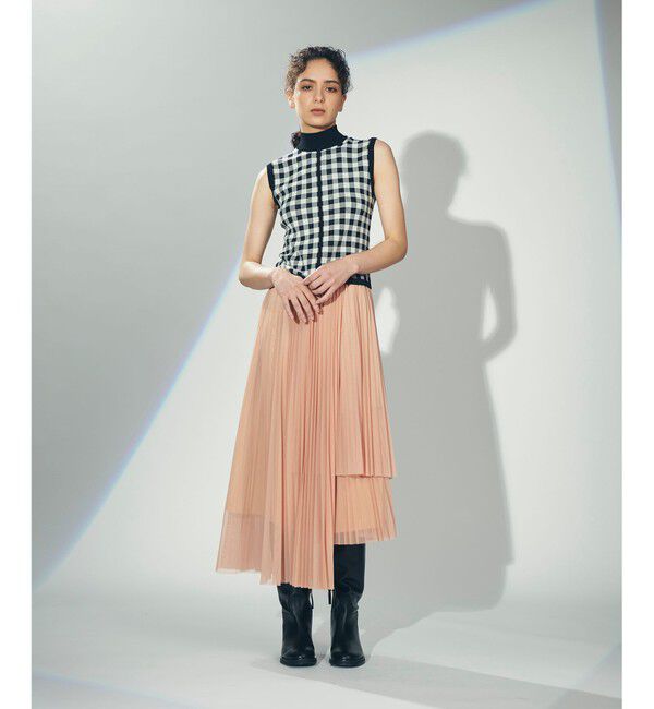 Diagram「チェックショートニットトップ」|ニット・セーター|