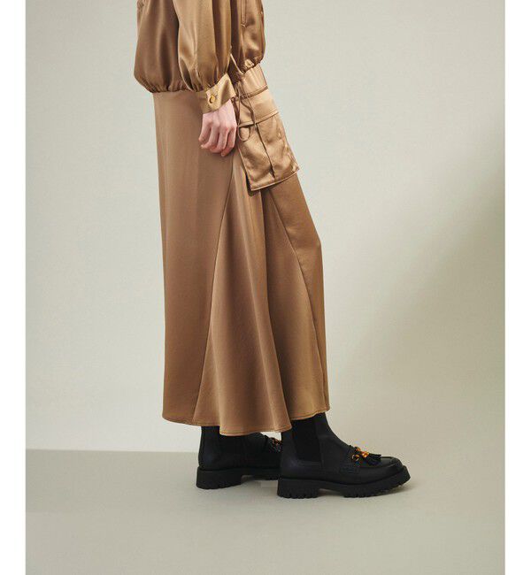 Grace Class「サテンミリタリーロングスカート」|スカート|