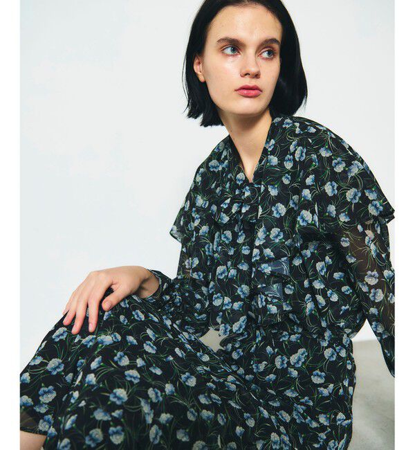 Diagram「スモールフラワーケープトップ」|シャツ・ブラウス|ブラック