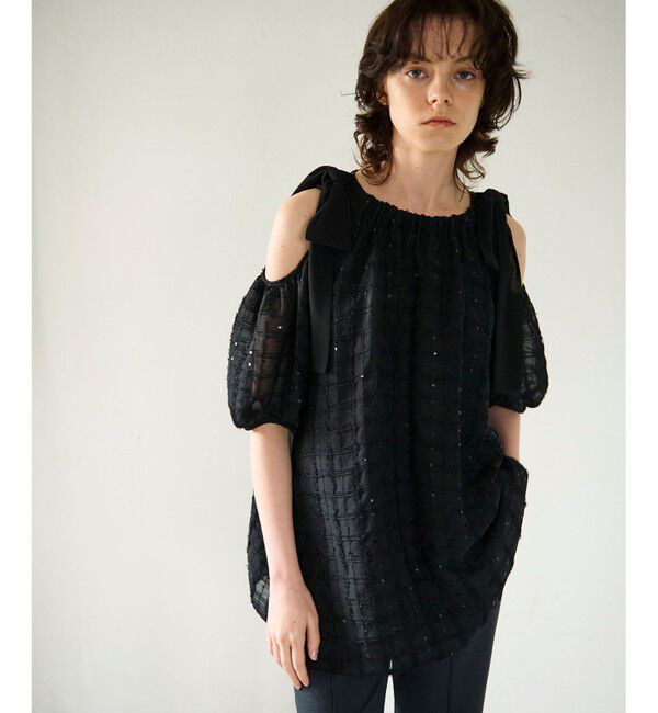 GRACE CONTINENTAL「チュールフリルフレアトップ」|その他|