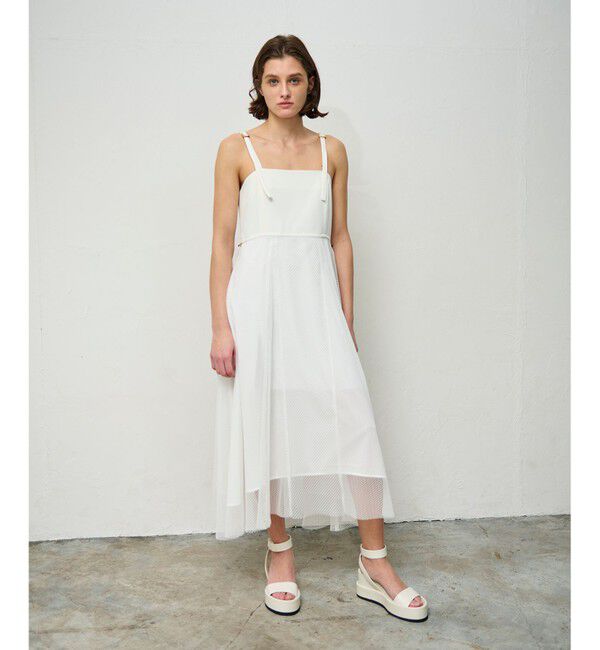 Grace Class「メッシュコンビキャミワンピース」|ワンピース|ホワイト