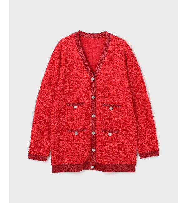 GRACE CONTINENTAL「ツイードバイカラーニットカーディガン」|カーディガン|