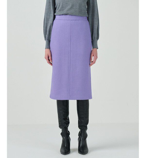 Grace Class「ウールペンシルスカート」|スカート|パープル