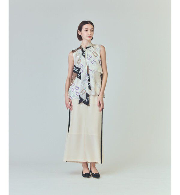  「ラインビジューロングスカート」|スカート|