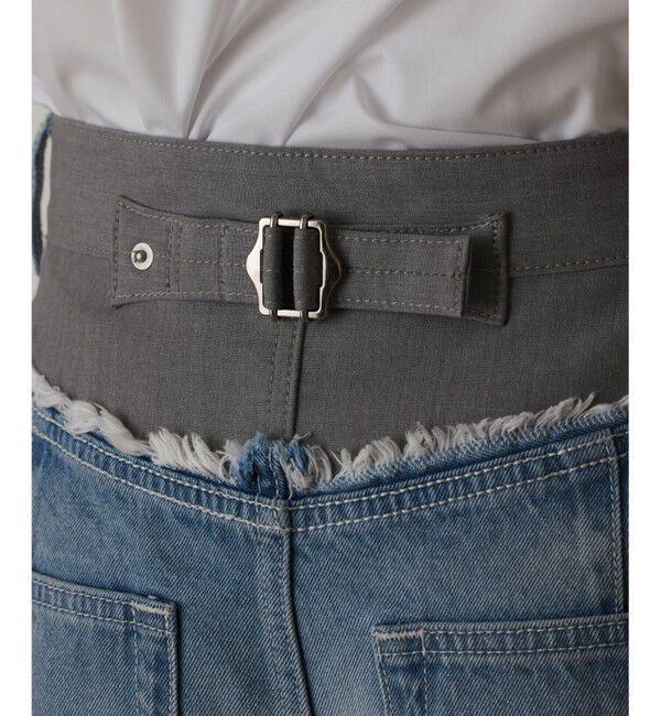  「コンビデニムワイドパンツ」|デニム|