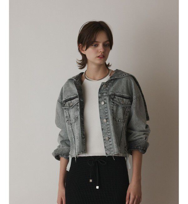 Diagram「フードジップデニムジャケット」|デニムジャケット|グレー
