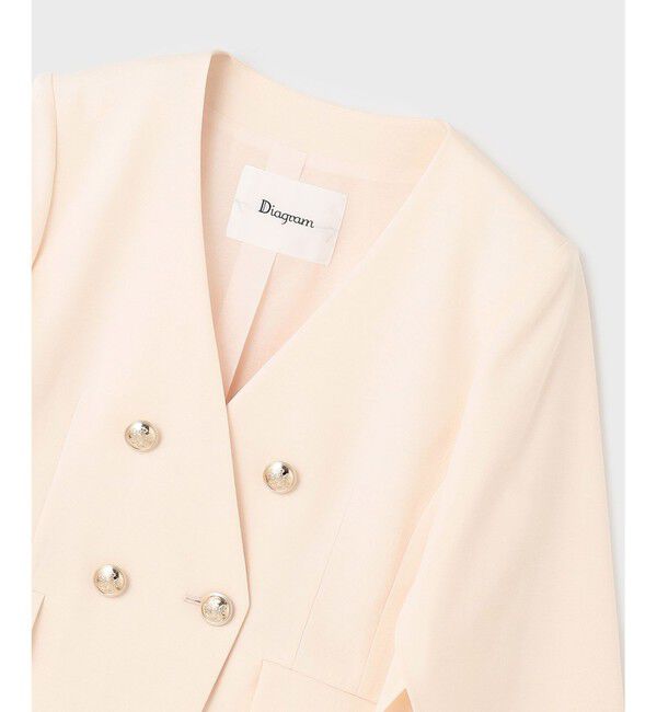 Diagram「ラップスリーブジャケット」|ノーカラージャケット|