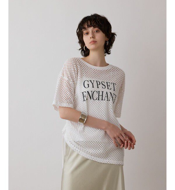 GRACE CONTINENTAL「クラッシュロゴTシャツ」|シャツ・ブラウス|ホワイト