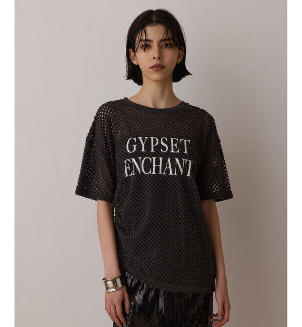 GRACE CONTINENTAL「クラッシュロゴTシャツ」|シャツ・ブラウス|チャコール