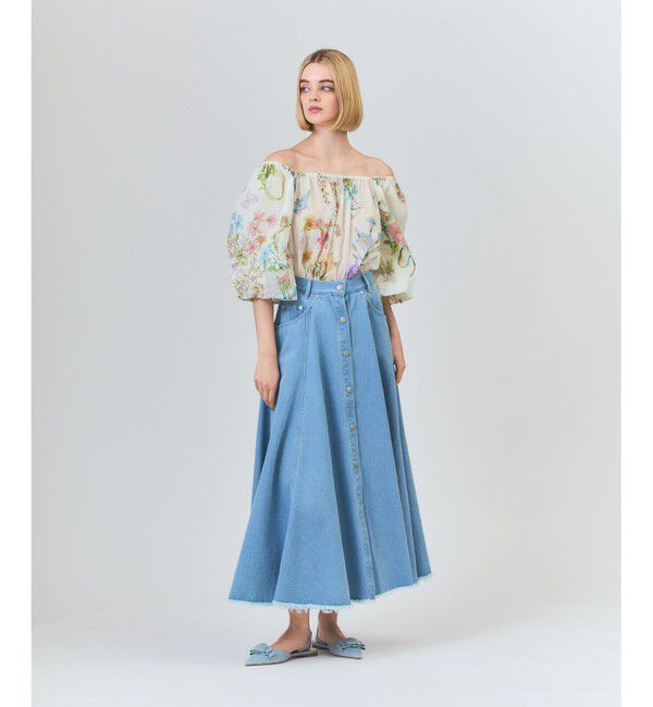 Grace Class「サーキュラーデニムスカート」|スカート|サックス