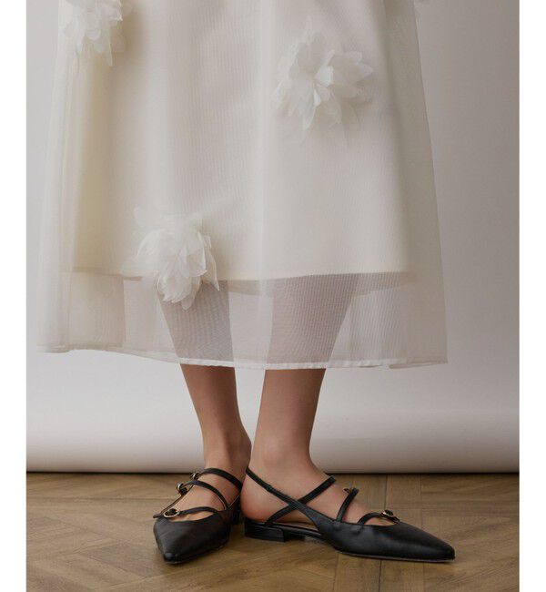 GRACE CONTINENTAL「メッシュフラワースカート」|スカート|