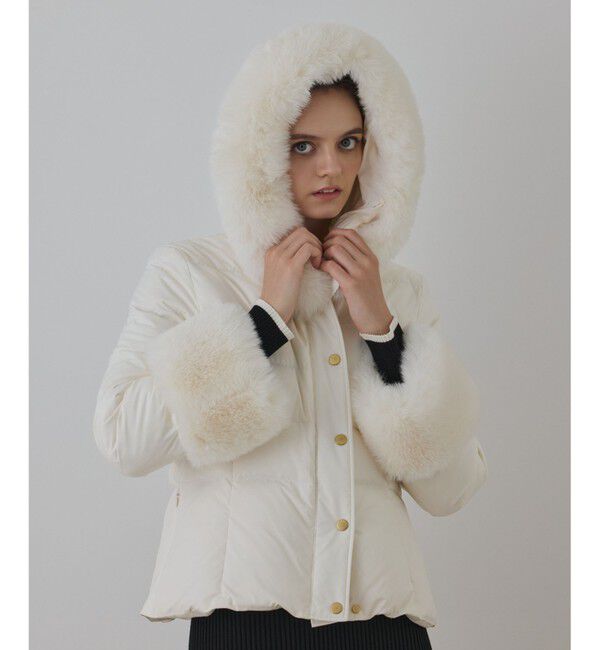 GRACE CONTINENTAL「エコファーショートダウンジャケット」|ダウン|